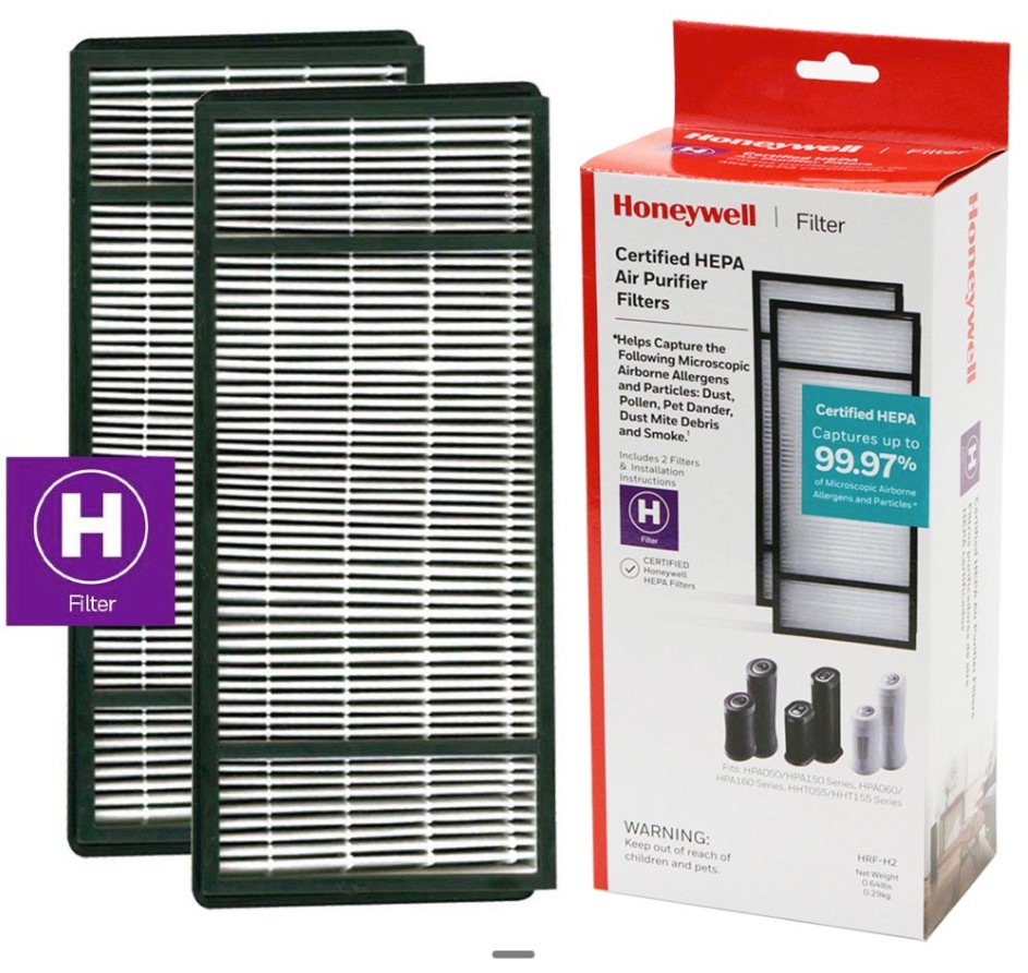 Honeywell Filter H True HEPA Replacement Filter - 2 Pack, HRF-H2