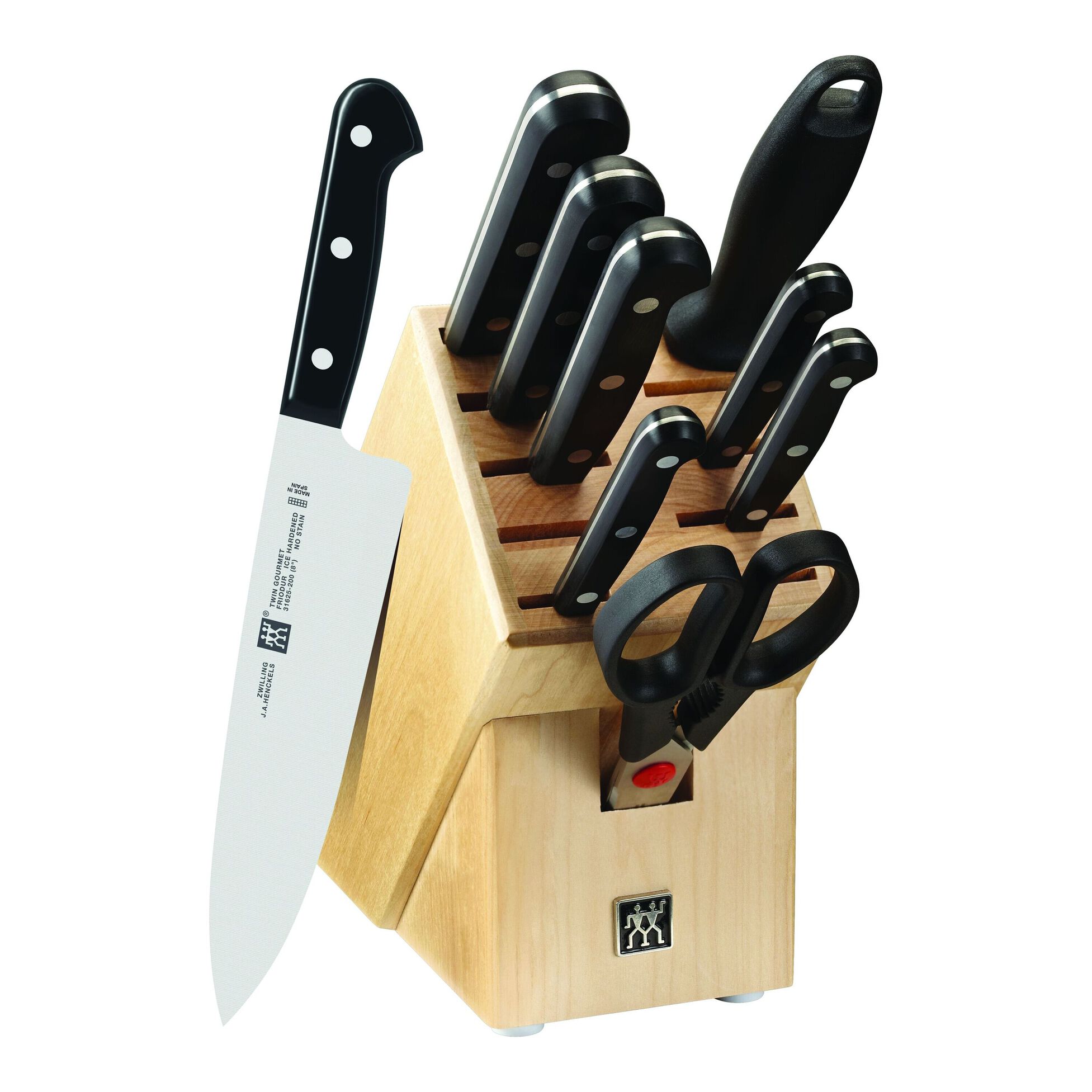 Complete Kitchen Knife Set with Wooden Block – Stainless Steel Blades